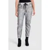 Alembika Metallic Boyfriend Jogger Jeans In Silver