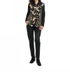 Alembika Mixed Print Blazer In Black In Black