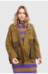 Alembika Parcel Quilted Jacket In Brown
