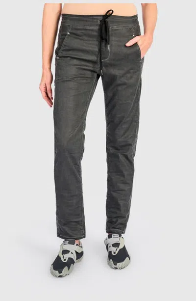 Alembika Pinstripe Iconic Stretch Jeans In Carbon