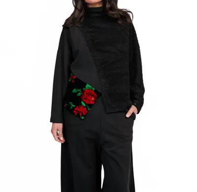 Alembika Razzi Boucle Jumper In Roses In Black