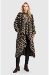 Alembika Sable Cozy Draped Coat In Animal Print