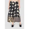 Alembika Serene Mixed Print Wide Leg Pants In Black
