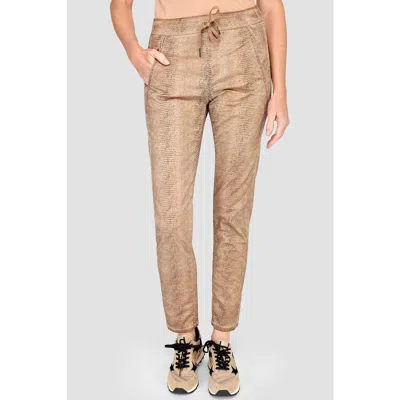 Alembika Serpent Print Slim-fit Stretch Jeans In Camel Serpent Print