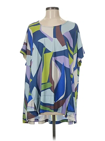 Pre-owned Alembika Short Sleeve Blouse In Blue