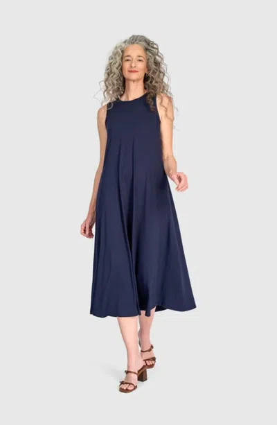 Alembika Sleeveless A-line Dress In Blue