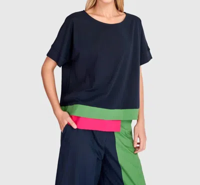 Alembika Sorbet Tee In Navy Multi