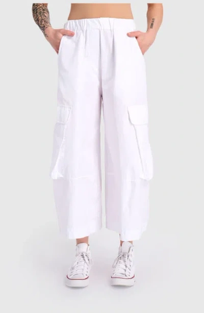 Alembika Swish Wide Cargo Pants In White