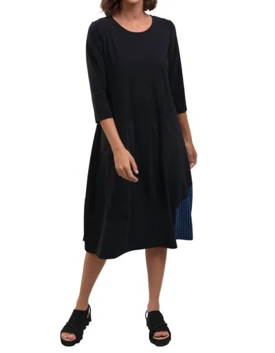 Alembika Tekbika Dress With Stripes In Ocean In Black