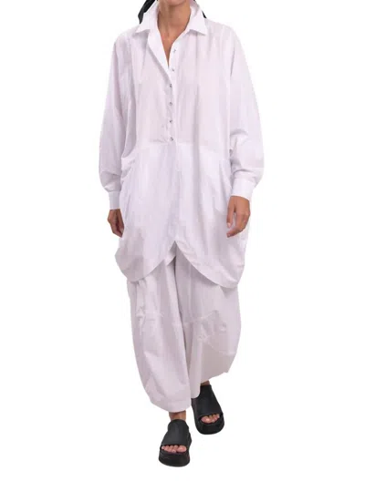 Alembika Urban Big Easy Shirt In White In Purple