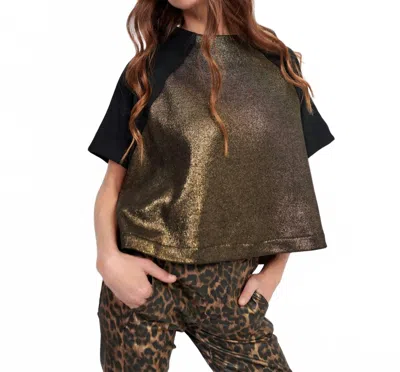 Alembika Velma Raglan Top In Gold
