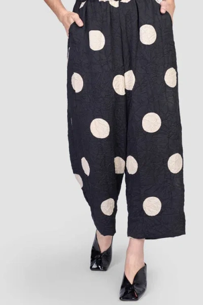 Alembika Wide Leg Pants In Black/cream Dots