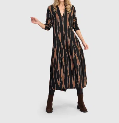 Alembika Willow Cocoon Dress In Wood In Multi