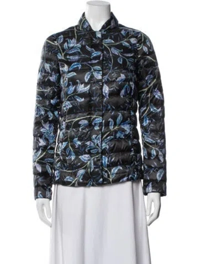 Pre-owned Alena Akhmadullina Floral Print Down Jacket In Blue