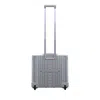 Aleon 17 Aluminum Wheeled Pilot Bag In Silver