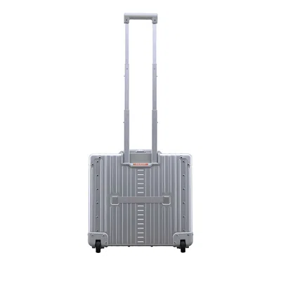 Aleon 17 Aluminum Wheeled Pilot Bag In Silver