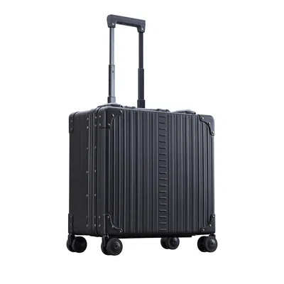 Aleon 17 Deluxe Aluminum Wheeled Briefcase In Black