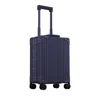 Aleon 20 Aluminum Vertical Spinner Carry On Suitcase In Blue
