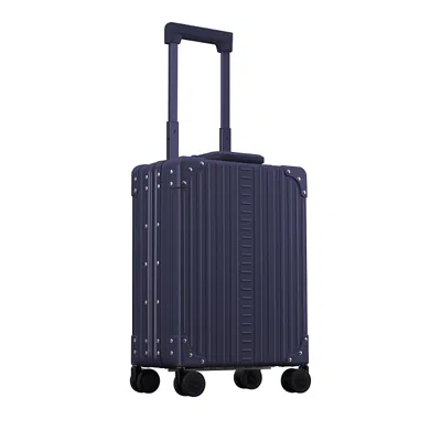 Aleon 20 Aluminum Vertical Spinner Carry On Suitcase In Blue
