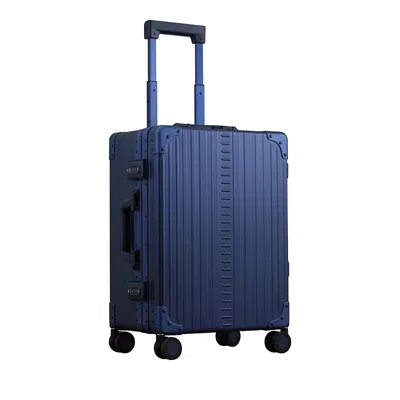 Aleon 21 Aluminum Carry On Spinner Suitcase In Blue