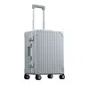 Aleon 21 Aluminum Carry On Spinner Suitcase In Silver