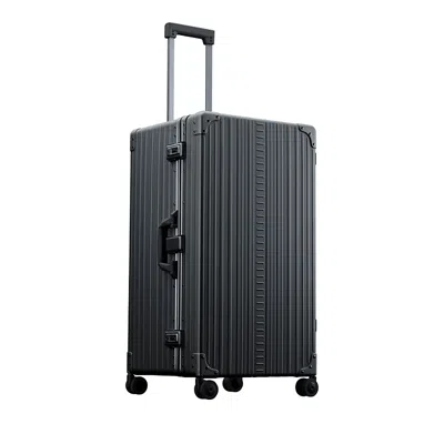 Aleon Aluminum International Trunk Spinner Suitcase In Black
