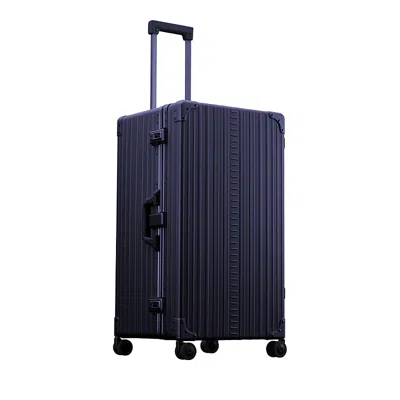 Aleon Aluminum International Trunk Spinner Suitcase In Blue