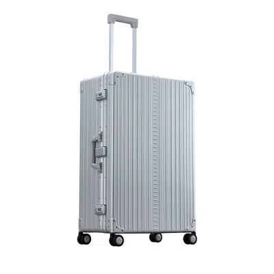 Aleon Aluminum Macro Wheeled Trunk In Silver