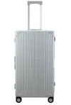 Aleon International Trunk Checked 30 Suitcase In Platinum