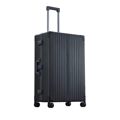Aleon Macro Traveler Aluminum Spinner Suitcase In Black