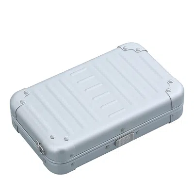 Aleon Small Aluminum Crossbody Case In Platinum