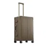 Aleon Traveler 26 Aluminum Spinner Suitcase In Brown