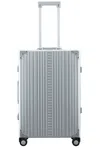 Aleon Traveler Checked 26 Suitcase In Platinum