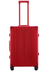 Aleon Traveler Checked 26 Suitcase In Ruby