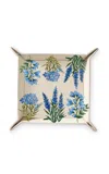Alepel Fantasy Leaves Faux Leather Tray In Neutral