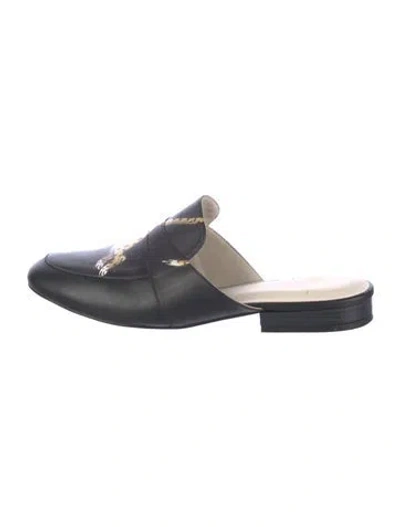 Pre-owned Alepel Leather Mules In Blue