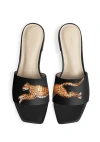 Alepel Leather Slide In Leopard