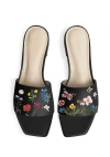 Alepel Leather Slide In Pressed Flowers