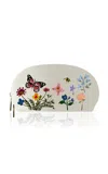 Alepel Pressed Flowers Faux Leather Makeup Bag