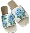 Alepel Women's Hand-painted Hydrangea Heels In White In White