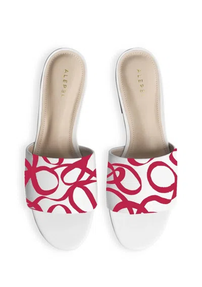 Alepel Women's Ribbon Slide Sandal In Pink