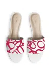 Alepel Women's Ribbon Slide Sandal In Pink In Pink