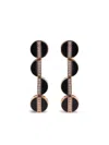 Alessa Jewelry 18k Rose Gold Elixer Diamond Earrings In Black