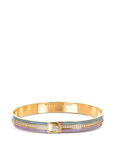 Alessa Jewelry Diamond Equality Bracelet In Gold
