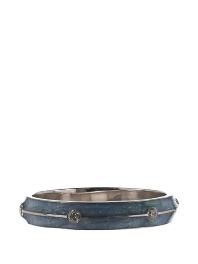 Alessa Jewelry Spectrum Diamond Ring In Blue