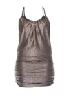 Alessandra Gallo Mini Abito Silver In Grigio