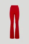 Alessandra Gallo Pantalone A Zampa In Velluto Rosso In Rosso