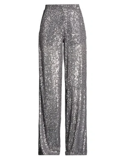 Alessandra Gallo Woman Pants Silver Size 2 Polyester, Elastane