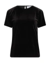 Alessandra Gallo Woman T-shirt Black Size 6 Polyester, Elastane In Black