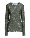 Alessandra Gallo Woman Top Military Green Size 10 Polyester In Green